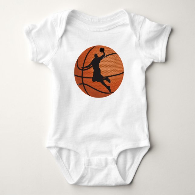 Basketball dunk baby bodysuit (Front)