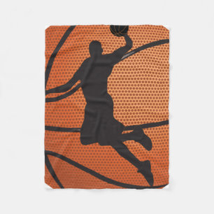 Basketball dunk fleece blanket