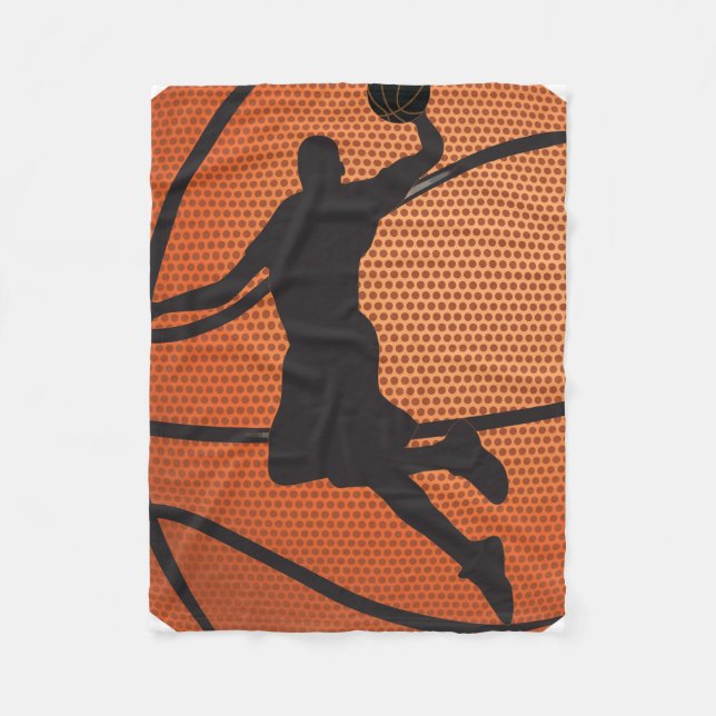 Basketball dunk fleece blanket (Front)