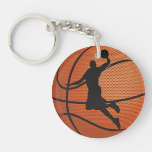 Basketball dunk key ring