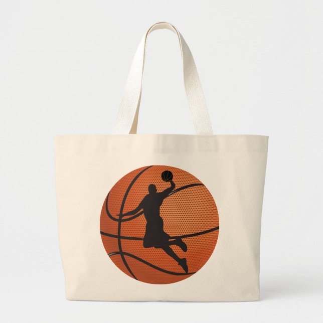 Basketball dunk large tote bag (Front)