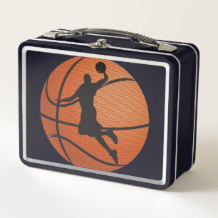 Basketball dunk metal lunch box