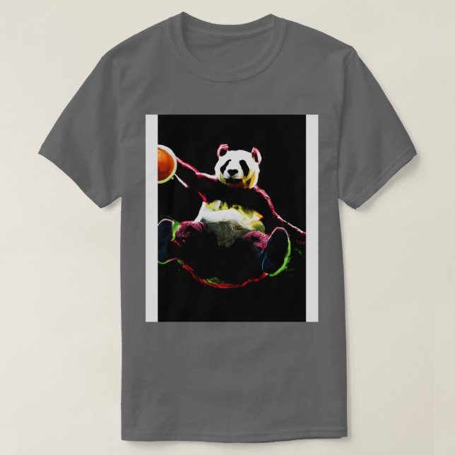 Basketball Dunk Panda 1 T-Shirt (Design Front)