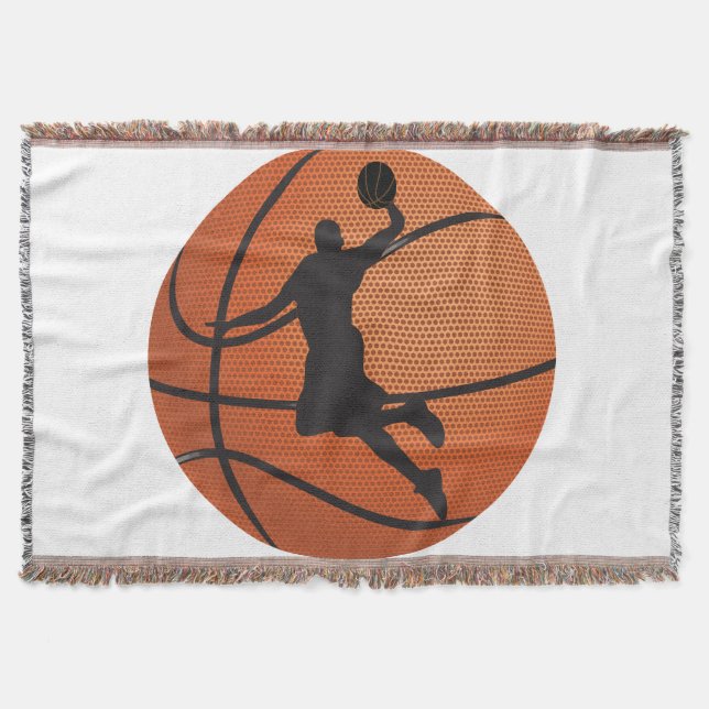 Basketball dunk throw blanket (Front)