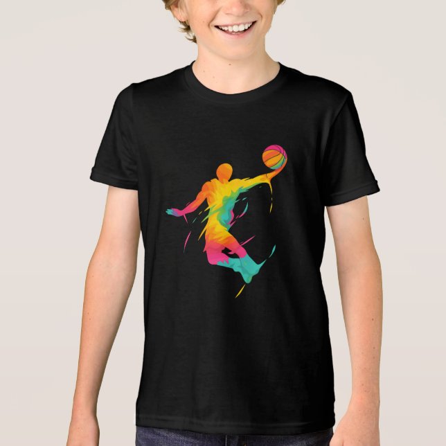 Basketball Dunk Tri-Blend Shirt (Front)