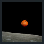 basketball earth from moon space universe poster<br><div class="desc">basketball earth from moon space universe</div>