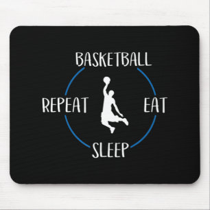 Basketball Eat Sleep Repeat Gift For Basketball Pl Mouse Pad