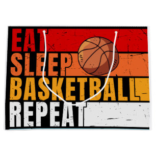 Basketball Eat Sleep Repeat Large Gift Bag