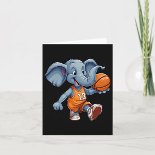 Basketball Elephant Card