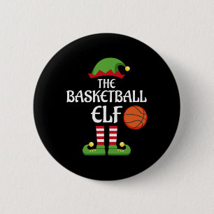 Basketball Elf Family Matching Group Christmas Spo 6 Cm Round Badge