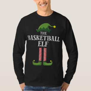 Basketball Elf Matching Family Christmas Party Paj T-Shirt