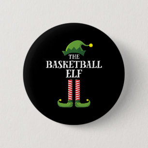 Basketball Elf Matching Family Group Christmas Par 6 Cm Round Badge