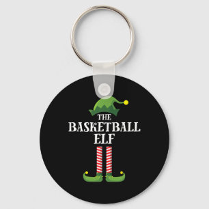 Basketball Elf Matching Family Group Christmas Par Key Ring
