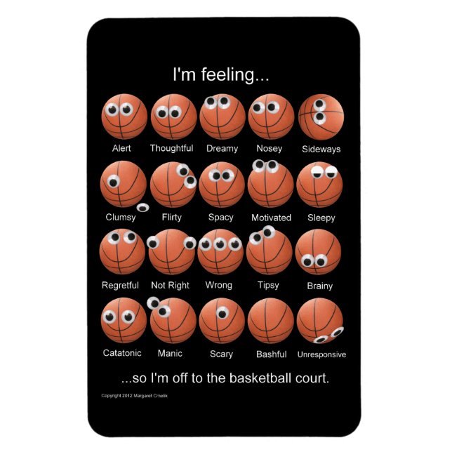 Basketball Emotions Magnet (Vertical)