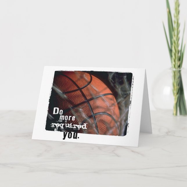 basketball encouragement card (Front)