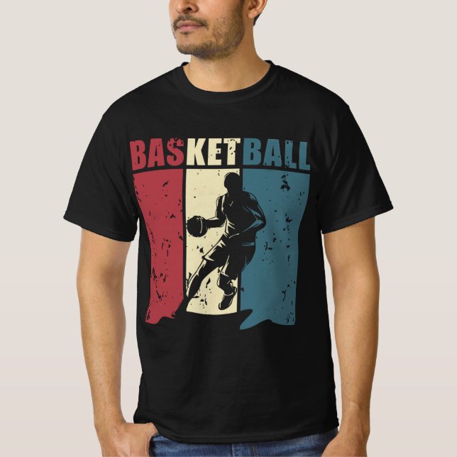 Basketball Energy – Dynamic Player Silhouette  T-Shirt (Front)