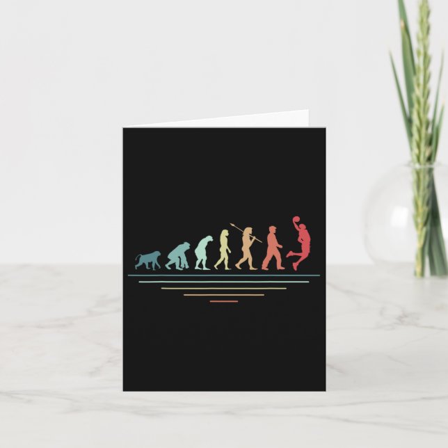 Basketball Evolution Basketball Player Coach Hoop  Card (Front)