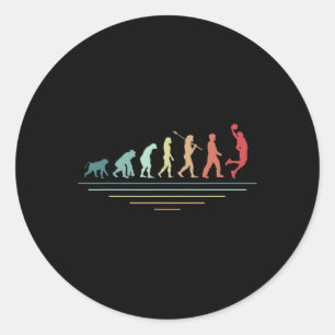 Basketball Evolution Basketball Player Coach Hoop Classic Round Sticker