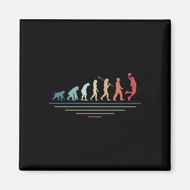 Basketball Evolution Basketball Player Coach Hoop  Magnet (Front)
