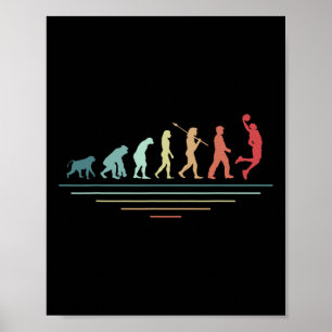 Basketball Evolution Basketball Player Coach Hoop  Poster