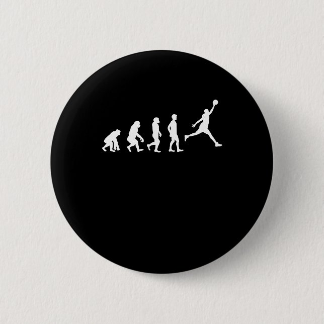 Basketball Evolution Champion Basketball Player  6 Cm Round Badge (Front)