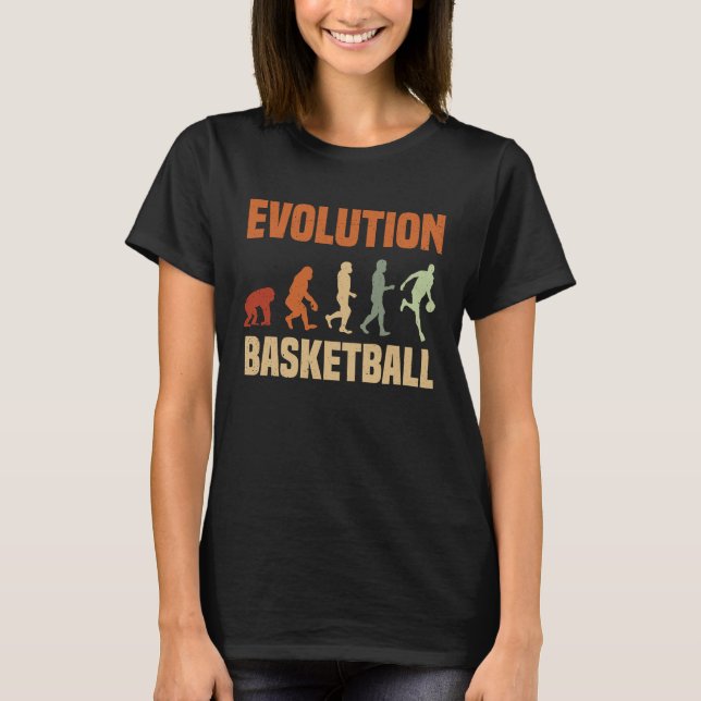Basketball Evolution From Monkey To Men BBall  Dun T-Shirt (Front)
