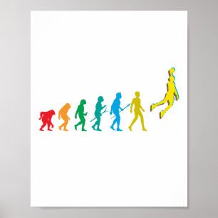 Basketball Evolution Funny Gift For Basketball Pla Poster