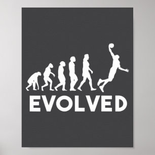 Basketball Evolution Men Women Boys Girls Kids Bak Poster
