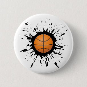 Basketball Explosion 6 Cm Round Badge