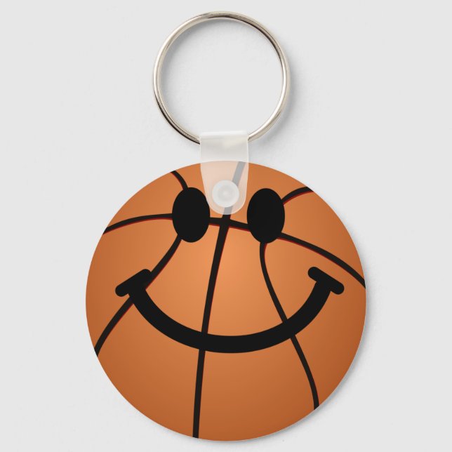 Basketball face key ring (Front)