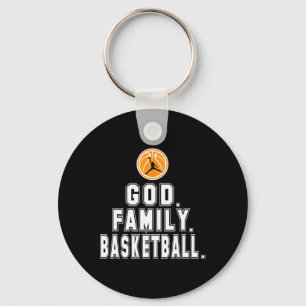 Basketball Family God Player Christian  Key Ring