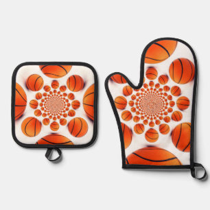 Basketball Fan Kitchen Set - High-Contrast Orange