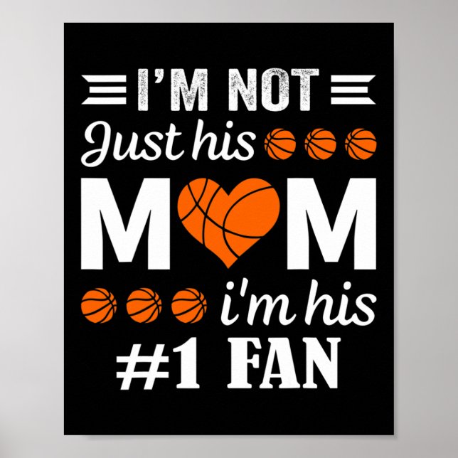 Basketball Fan Mum Quote  Poster (Front)