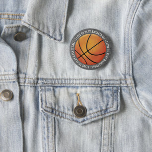 Basketball Fanatic Player Sport Gifts 6 Cm Round Badge
