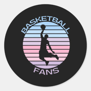 Basketball Fans Classic Round Sticker