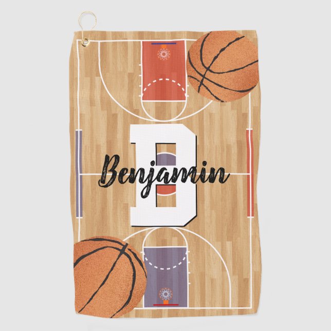 Basketball Fans Golf Towel (Front)
