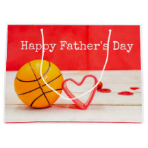 Basketball Father's Day and red heart with love