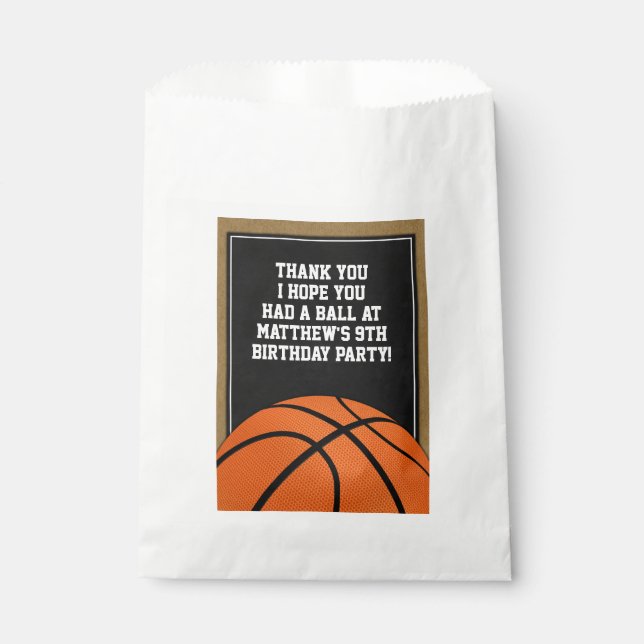 Basketball Favours Bag for B-ball Fans (Front)