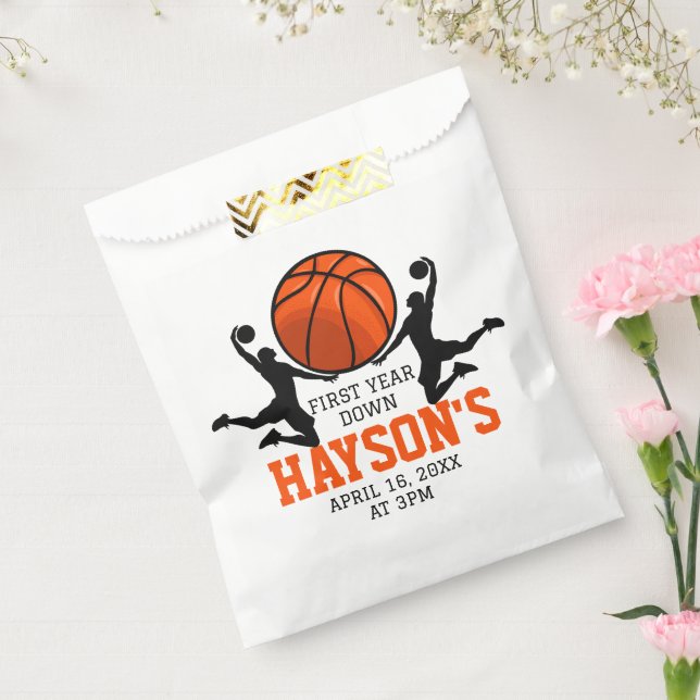 Basketball First Year Down 1st Birthday Favour Bags (Sealed)