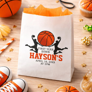 Basketball First Year Down 1st Birthday Favour Bags