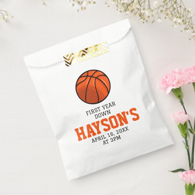 Basketball First Year Down 1st Birthday Favour Bags (Sealed)