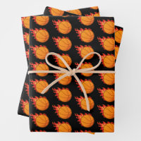Basketball Flaming Fire Sports