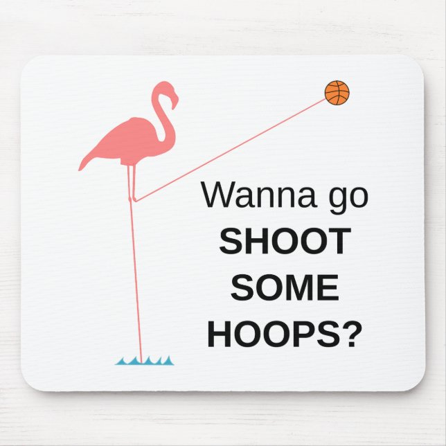 Basketball Flamingo Mousepad (Front)