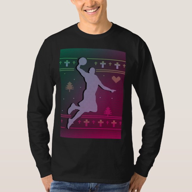 Basketball For Christmas T-Shirt (Front)