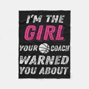Basketball For Girls Fleece Blanket