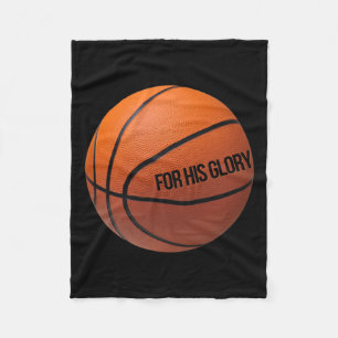 Basketball For Sports People Who Love God And Bask Fleece Blanket