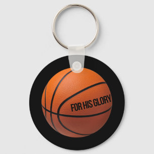 Basketball For Sports People Who Love God And Bask Key Ring