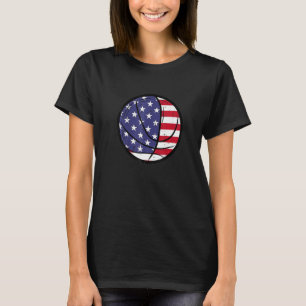 Basketball Fourth July 4th Sports Patriotic Men Wo T-Shirt