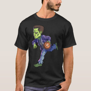 Basketball Frankenstein Halloween Boys Basketball T-Shirt