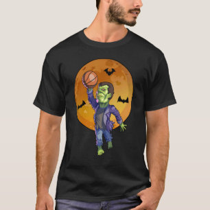 Basketball Frankenstein Halloween Boys Basketball T-Shirt